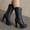 Blue, variant on Bnwani Women Boots New Winter Fashion High-Heel High Mid-Calf Casual Solid Boot Black Size 5.5
