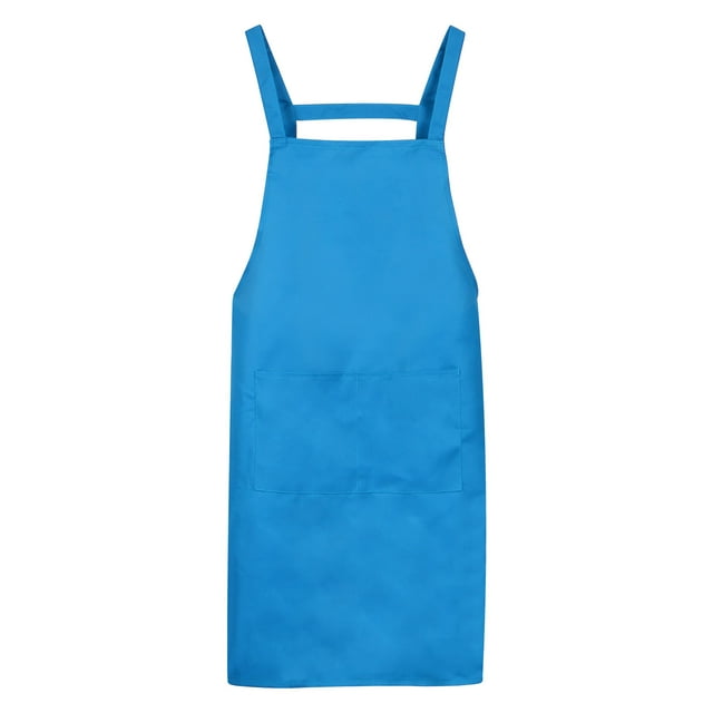 Delantal estilo H para cocina, delantales de cocina, delantal de artista para pintar con 2 bolsillos, azul claro