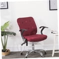 thumbnail image 3 of Mobutofu Rentrée des Classes Housse de Siège de Bureau Housse de Siège Rouge Foncé Tissu Tricoté Extensible Assise Confortable pour la Maison 1 Pcs, 3 of 8