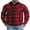 10-Red, variant on GIRUNS Men's Plaid Shirts Jacket Fleece Flannel Lined Long Sleeve Shirts Sherpa Button Down Coat With Hood Black Light Green L