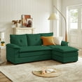 thumbnail image 4 of Jarenie Modern Fabric L-Shapped Sofa Sectional Couche for Living Room Convertible Sofa with Ottoman, 4 of 10