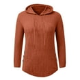 thumbnail image 6 of Womens Hoodies Sweatshirt Casual Loose Solid Color Hooded Button Drawstring Long Sleeves Tops Winter Clothes Casual Fall Outfits, 6 of 6