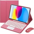 thumbnail image 1 of Funda con teclado táctil para iPad (A16) de 11.ª generación de 11 pulgadas (2025) y iPad de 10.ª generación de 10,9 pulgadas (2022), con ratón - Teclado Bluetooth táctil magnéticamente desmontable, 1 of 8
