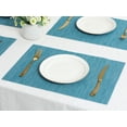 thumbnail image 6 of REGALWOVEN Placemats Set of 6 Placemats for Kitchen Dining Table Decor Washable Table Placemats Wipeable Table Mat Blue 18*12Inch, 6 of 7