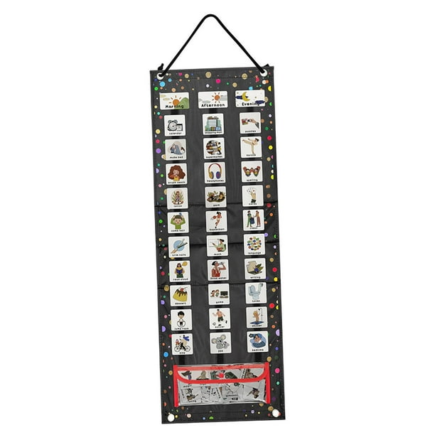 Horario visual para niños, herramienta de comportamiento visual, calendario de planificación, planificador de pared, tablero de horario diario para el