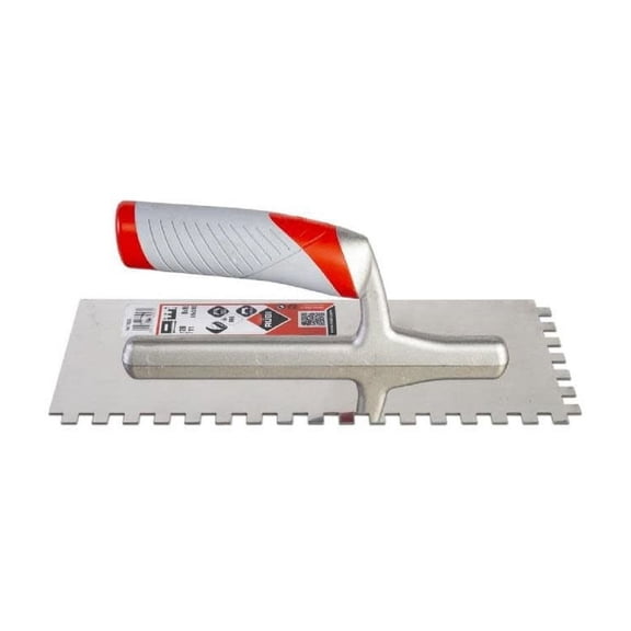 Rubi Tools Stainless Steel Notched Trowel 11 In. (28 Cm.) 3/8 In. X 3/8 In. (8X8 Mm.)