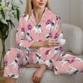 thumbnail image 6 of Honeii Bulldog print Women's Pajama Sets Long Sleeve Button Down Sleepwear Nightwear Soft Pjs Lounge Sets-XX-Large, 6 of 7