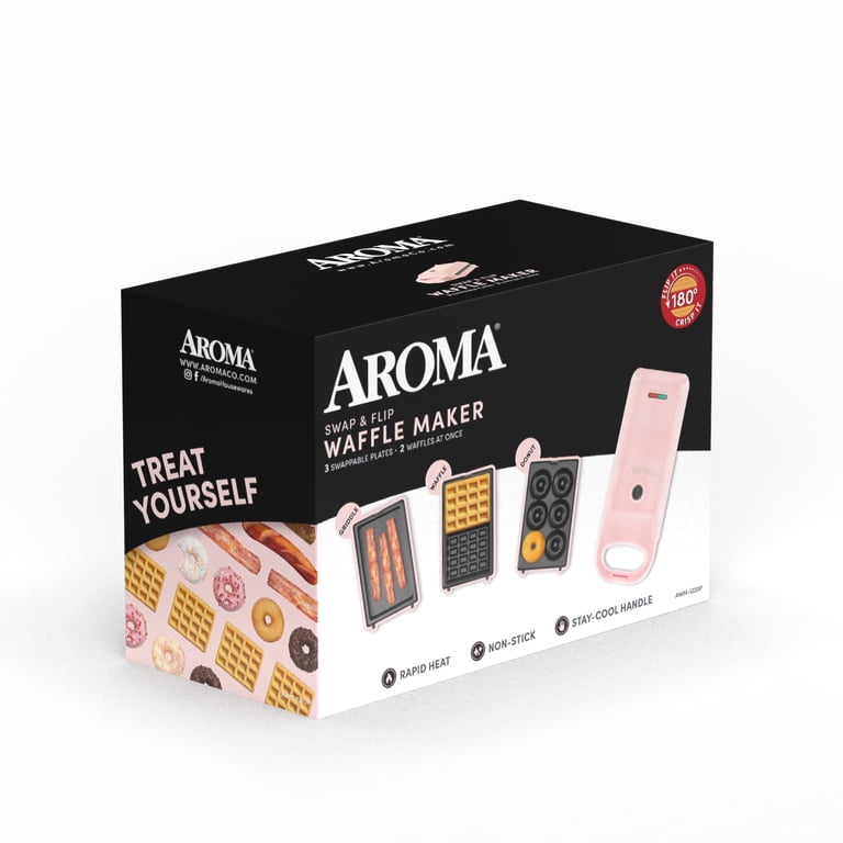 Aroma Swap & Flip Waffle Maker with Interchangeable Plates photo 6