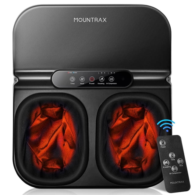 Máquina Masajeadora de Pies Mountrax Negra con Calor para Aliviar Dolor y Fascitis Plantar