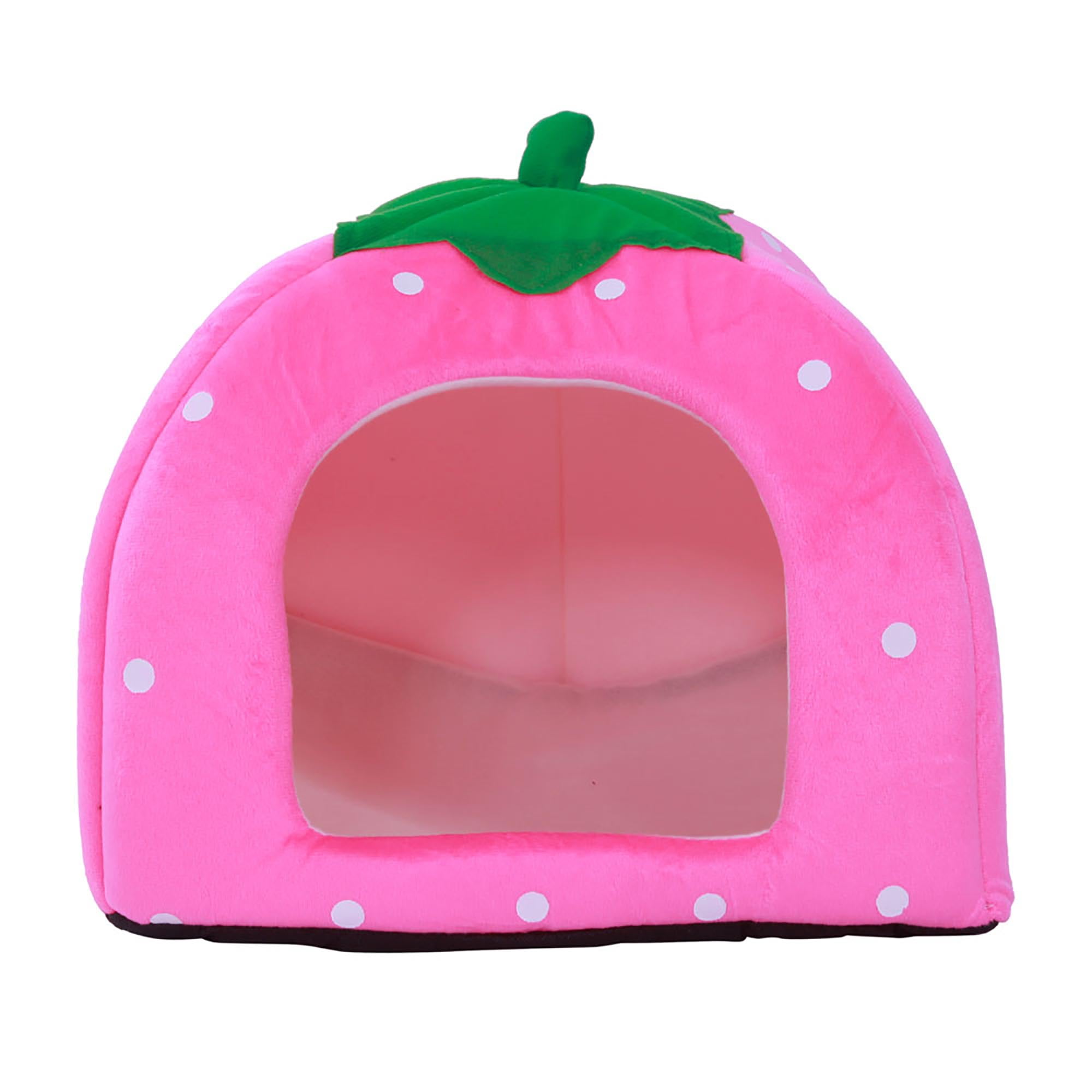 Pet Beds for Small Dogs, Soft Cotton Cute Strawberry Style Pet Dog Bed for Puppy, WRWQ278PK-L