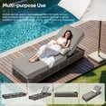 thumbnail image 5 of PARKWELL 3 Pieces Outdoor Chaise Lounge Chair Set, Wicker Reclining Chair with Side Table,5-Position Backrest, 5" Thick Cushions and Lumbar Support for Patio or Poolside, Brown/Gray, 5 of 9