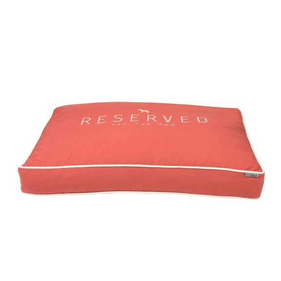 Precious Tails Orthopedic Foam Canvas "Reserved" Pillow Pet Bed - Medium