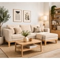 thumbnail image 1 of Sala Esquinera KUU 2 Piezas Lado Izquierdo Suede Marfil | Remates MX, 1 of 4