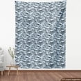 thumbnail image 4 of Underwater Fabric by the Yard, Fishes Swimming in Deep Sea Aquatic Ocean Animals Seafood Illustration, Decorative Upholstery Fabric for Sofas and Home Accents, Pale Blue and Grey by Ambesonne, 4 of 5