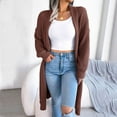 thumbnail image 2 of Aayomet Sweaters For Women Women Open Front Cardigan Sweaters Pockets Long Sleeve Shrugs,Coffee S-XXL, 2 of 5
