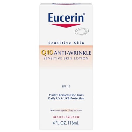 Eucerin Sensitive Facial Skin Q10 Anti-Wrinkle Sensitive Skin Lotion, Broad Spectrum SPF 15
