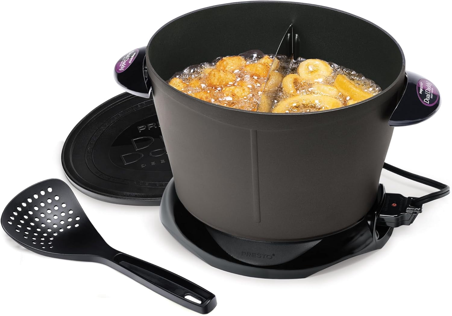 Presto DualDaddy Electric Deep Fryer, Black