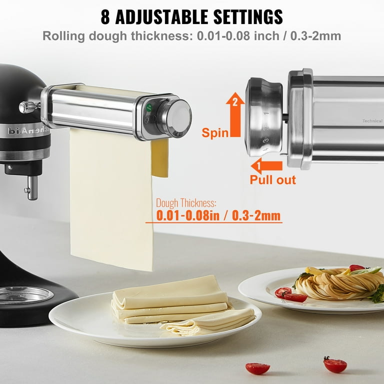 SKYSHALO Pasta Maker Attachment for All Kitchenaid Mixers, Kitchen Aid  Stand Mixer Accessories for Dough Roller