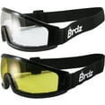 thumbnail image 1 of 2 Pairs Birdz Robin Sport Skydiving Snowboarding Motorcycle Riding Safety Goggles Yellow & Clear Lenses, 1 of 7