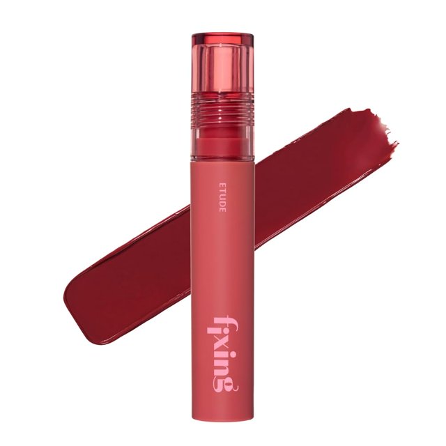 ETUDE Fixing Tint #17 Berry Red (23AD) | Long Lasting High Pigmented Liquid Lipstick | Waterproof Lightweight Matte Finish Lip Stain | Full Coverage