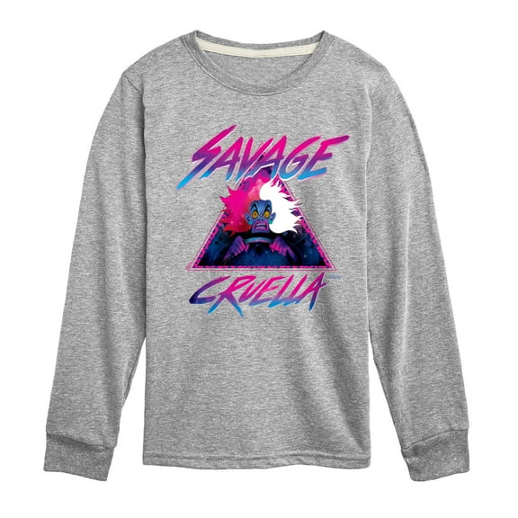 Disney Villains - Cruella Savage - Toddler & Youth Long Sleeve Graphic T-Shirt