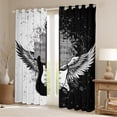 thumbnail image 2 of Manfei Music Guitar Black Out Curtains,Musical Instrument Curtains Pack of 2 (42x63 Each),White Black Bedroom Curtains For Girls Kids,Microfiber Bedroom Decor, 2 of 6