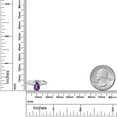 thumbnail image 6 of Gem Stone King 10K White Gold Purple Amethyst and Lab Grown Diamond Engagement Ring for Women | 0.98 Cttw | Pear Shape 8X5MM | Gemstone February Birthstone | Size 5, 6 of 6