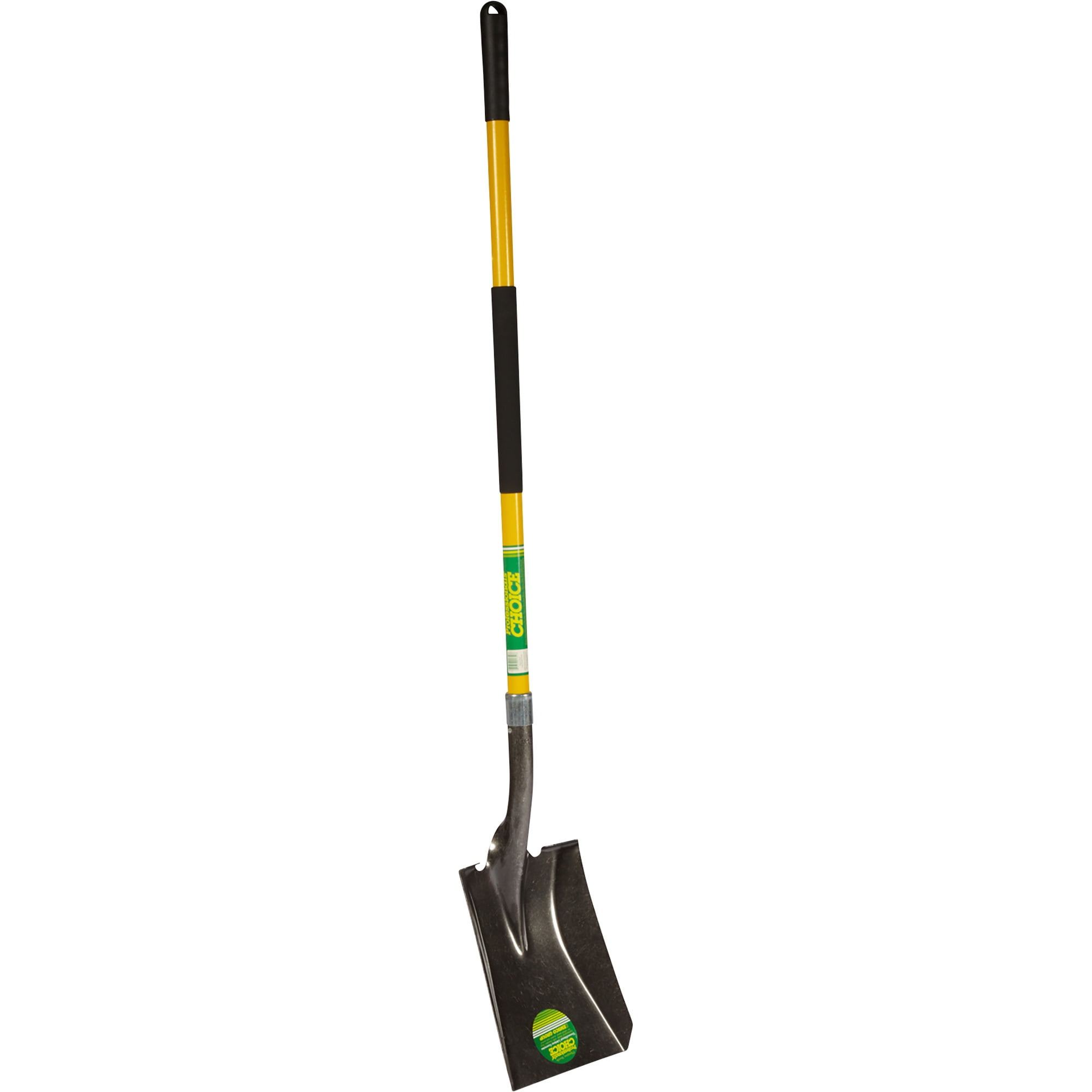 Professional's Choice Square Point Shovel - Sturdy 54” Fiberglass Handle - Heavy Duty 14 Gauge Steel Head