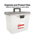 thumbnail image 2 of Staples File Box File Portable Tote Letter Size Clear (140165/111112), 2 of 8