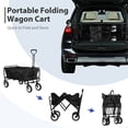 thumbnail image 4 of YRLLENSDAN Folding Wagon with Wheels Foldable Wagon Grocery Wagon Outdoor Wagon Cart Portable Wagon Utility Wagon for Camping Beach Sports Wagon,Black, 4 of 8