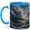 Blue, variant on Stormy Ocean Sky 11oz Ceramic Mug, Dark Seascape Painting