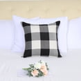 thumbnail image 6 of PiccoCasa 18'’Cotton Linen Throw Pillow Cover Plaid Decorative Cushion Cover, 4# 18"x18", 6 of 7