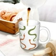 thumbnail image 3 of Yiaed Hand Drawn Snake Print Ceramics Coffee,Large Handle Design,Extra Large Tea and Coffee Cup for Office and Home Mugs, 3 of 6