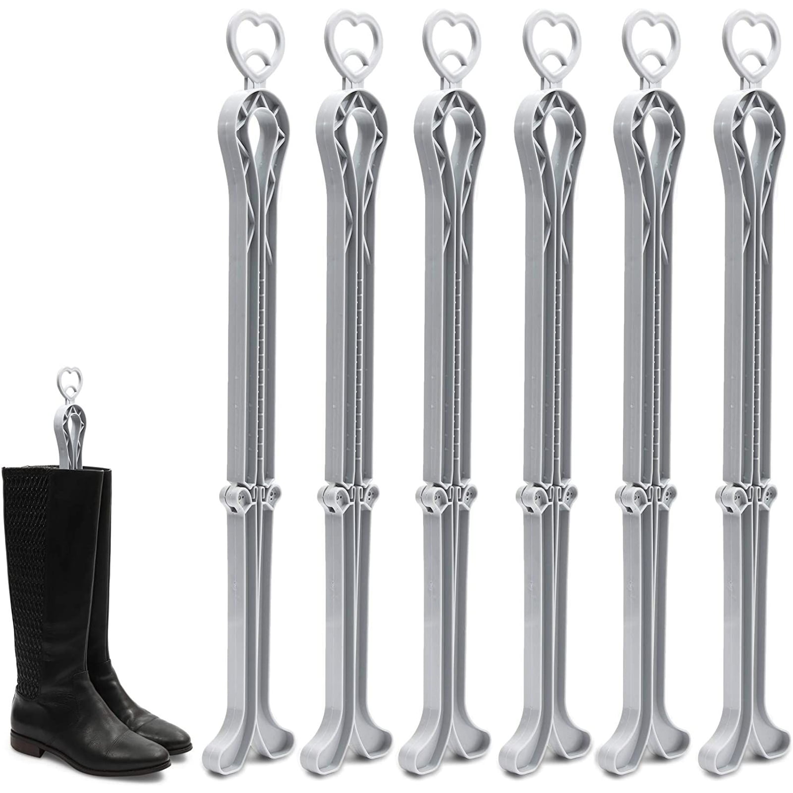 ONEDONE Folding Boot Shaper Stands Boots Knee High Shoes Clip Support Stand 5Pack