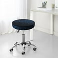 thumbnail image 7 of Daiia Blue Glitter Retro Stool Covers Round,Round Bar Stool Covers Waterproof Bar Chair Covers Washable Stool Cushion Slipcover for 12-14 Inch Chair-13 inch, 7 of 7