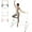 White, variant on LuckyNote 3.5FT Adjustable Ballet Barre, Solid Wood Dance Bar with Wheels, Height Adjustable 31.5-39.5",Pink