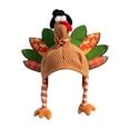 thumbnail image 2 of Thanksgiving Turkey Knitted Hats Adult Turkey Cap for Women Men Thanksgiving Night Event Dress-up Cosplay Costume Accessories, 2 of 5