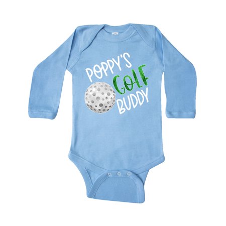 

Inktastic Poppy s Golf Buddy with Golf Ball Gift Baby Boy or Baby Girl Long Sleeve Bodysuit