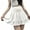 White, variant on ZAXARRA Women High Waist Gothic Punk Mini Skirts Cross Pattern Mini Pleated Skirt
