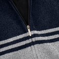 thumbnail image 6 of CHEEREAM Men's Cardigan Sweaters Knitted Stand Collar Regular Fit Jacket Full Zip Fleece Lined Winter Warm Coat Navy XXL, 6 of 8