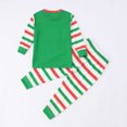 thumbnail image 5 of FYDUU Kids Christmas Outfits Candy Cane Striped Print Long Sleeve Tops And Pants Sleepwear 2 Piece Set Fot Boys Girls Christmas Family Clothing Sets Comfort, 5 of 7