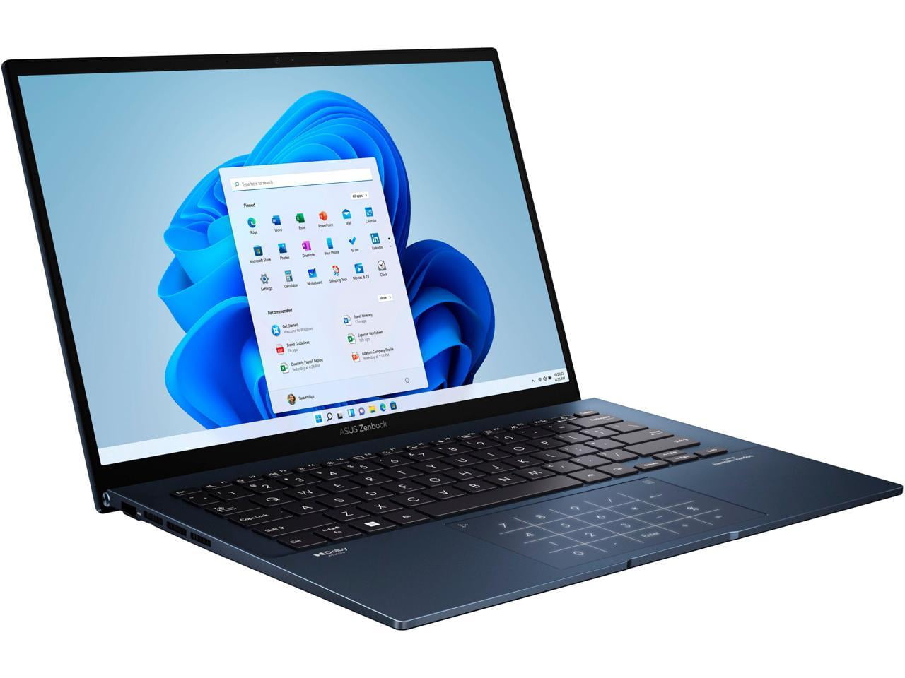 Gently Used ASUS - Zenbook 14" 2.8K OLED Laptop - Intel Evo Platform - 12th Gen Core i5 Processor - 8GB Memory - 256GB SSD - Ponder Blue - Ponder Blue Q409ZA-EVO.I5256BL Notebook
