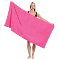 thumbnail image 4 of ELEGANI Premium 100% Cotton Terry Velour Beach Towel - Hot Pink (30" x 60"), 4 of 4