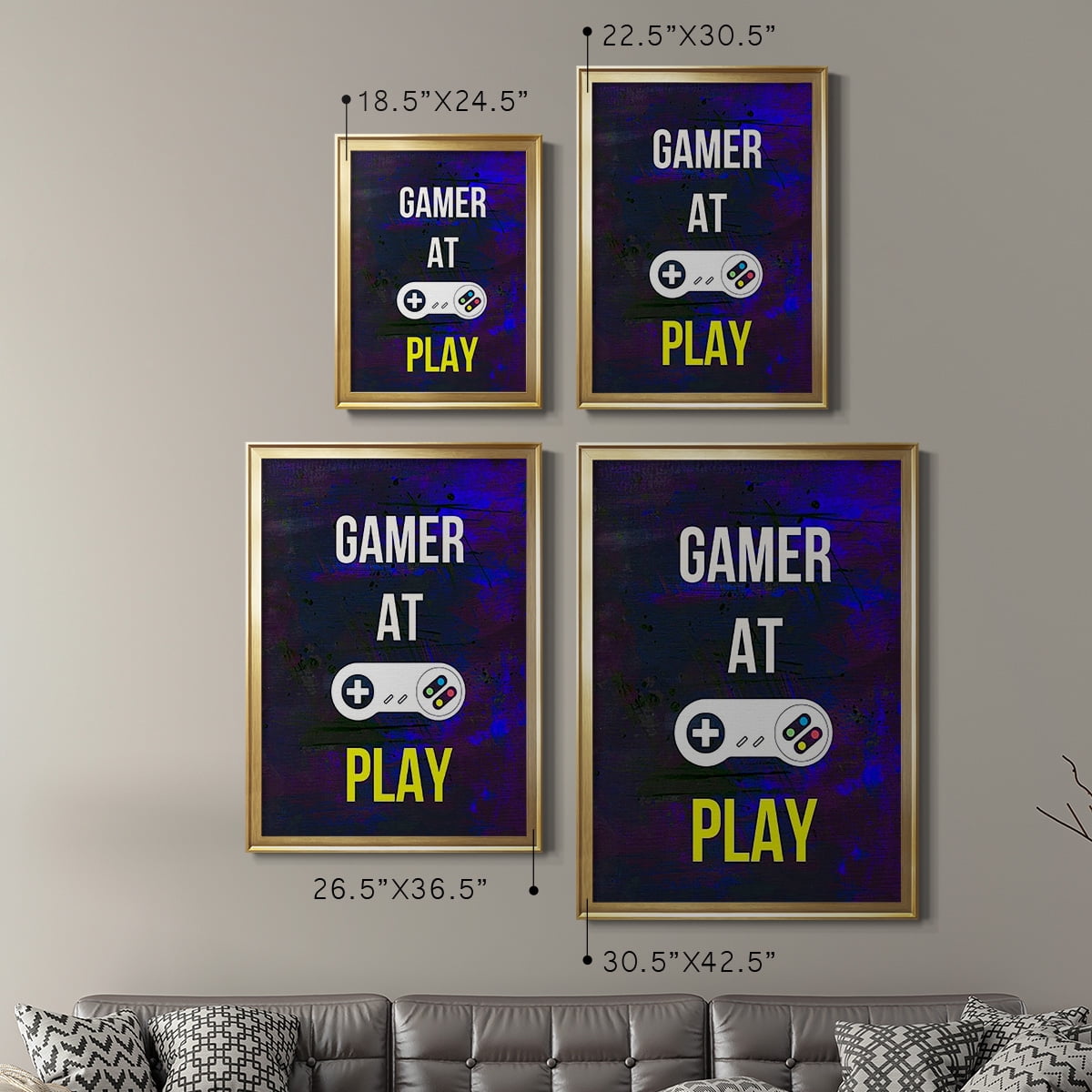 Gamer at Play VI Premium Framed Print, in Gold, Black, or Silver - Ready to Hang