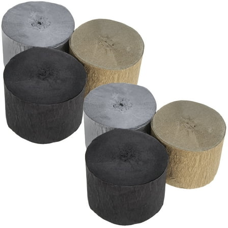 CRILSTYLEO Golden Decorative Party Streamers For Friends 6Pcs 98.4*1.8In