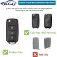 thumbnail image 2 of Key Fob Cover Compatible with Fit for VW Volkswagen Golf GTI Tiguan Atlas Polo Jetta Bling Key Case Protection Shell with Keychain Case Holder Protector,1,white, 2 of 6