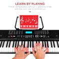 thumbnail image 2 of Best Choice Products Juego completo de piano con teclado electrónico para principiantes de 61 teclas con teclas iluminadas, pantalla LCD, auriculares, soporte, banco, modos de enseñanza, pegatinas de, 2 of 5