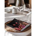 thumbnail image 6 of Red Leaf Cloth Napkins Set of 4 Reusable Dinner Napkins, Fall Plant Country Vintage Watercolor Black Cocktail Napkin Washable Table Napkins for Wedding/Holiday Party/Baby Shower 20"x20", 6 of 7
