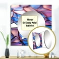 thumbnail image 3 of Designart "Fusion Of Geometric Mosaics" Lilacs Square Mirror Wall Decor Traditional - Large Pink Square Bathroom Mirror - Square Printed Wall Mirror Art, 3 of 5