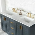 thumbnail image 5 of Gazsi 60" Double Bathroom Vanity Set in Charcoal Blue with Grain White Composite Stone Countertop without Mirror, 5 of 9